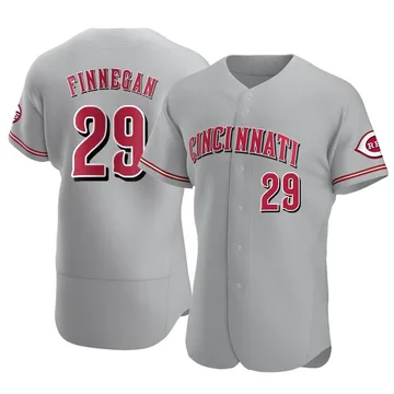 Brandon Finnegan Men's Cincinnati Reds Authentic Road Jersey - Gray