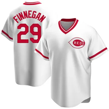 Brandon Finnegan Men's Cincinnati Reds Replica Home Cooperstown Collection Jersey - White