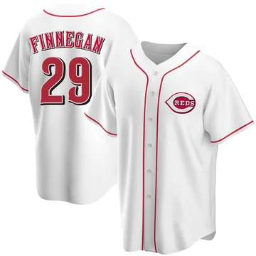 Brandon Finnegan Men's Cincinnati Reds Replica Home Jersey - White