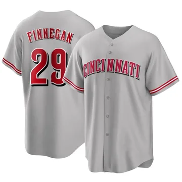 Brandon Finnegan Men's Cincinnati Reds Replica Road Jersey - Gray