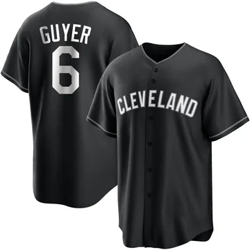 Brandon Guyer Men's Cleveland Guardians Replica Jersey - Black/White