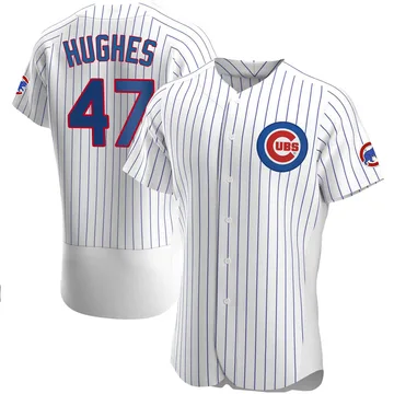 Brandon Hughes Men's Chicago Cubs Authentic Home Jersey - White