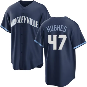 Brandon Hughes Men's Chicago Cubs Replica 2021 City Connect Jersey - Navy