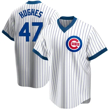 Brandon Hughes Men's Chicago Cubs Replica Home Cooperstown Collection Jersey - White