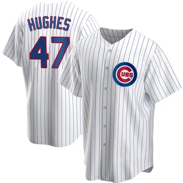 Brandon Hughes Men's Chicago Cubs Replica Home Jersey - White