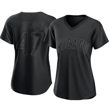 Brandon Hughes Women's Chicago Cubs Authentic Pitch Fashion Jersey - Black