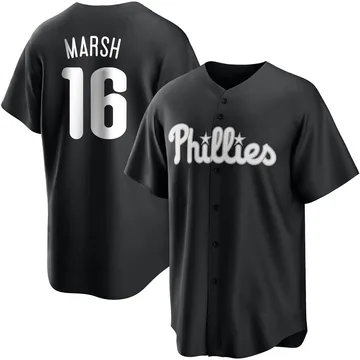 Brandon Marsh Men's Philadelphia Phillies Replica Jersey - Black/White