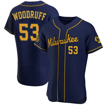 Brandon Woodruff Men's Milwaukee Brewers Authentic Alternate Jersey - Navy