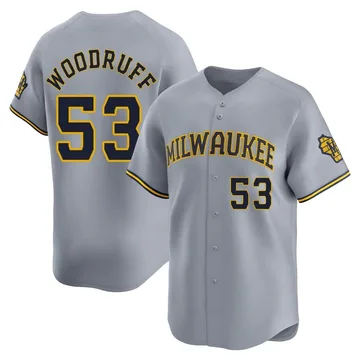 Brandon Woodruff Men's Milwaukee Brewers Limited Away Jersey - Gray