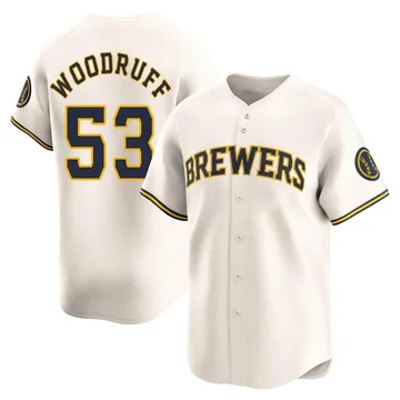 Brandon Woodruff Men's Milwaukee Brewers Limited Home Jersey - Cream