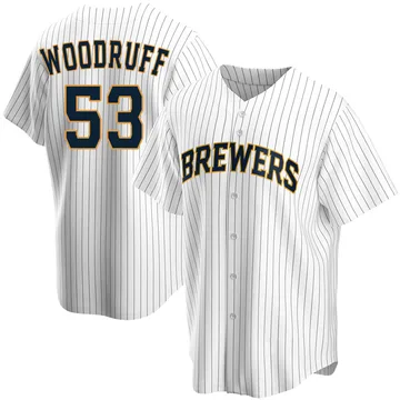 Brandon Woodruff Men's Milwaukee Brewers Replica Home Jersey - White