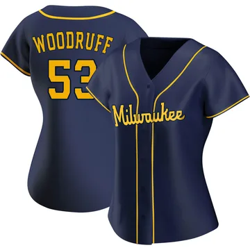 Brandon Woodruff Women's Milwaukee Brewers Authentic Alternate Jersey - Navy