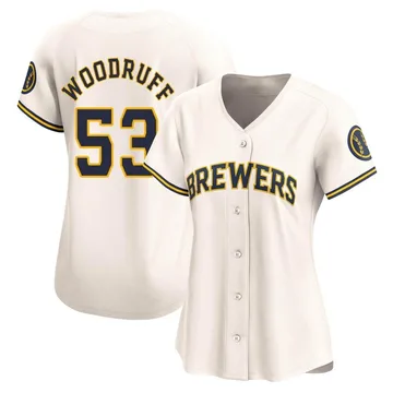 Brandon Woodruff Women's Milwaukee Brewers Limited Home Jersey - Cream