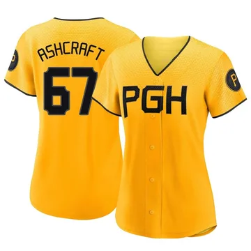 Braxton Ashcraft Women's Pittsburgh Pirates Authentic 2023 City Connect Jersey - Gold