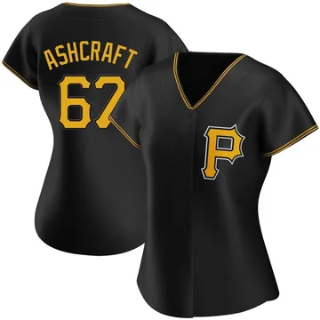 Braxton Ashcraft Women's Pittsburgh Pirates Authentic Alternate Jersey - Black