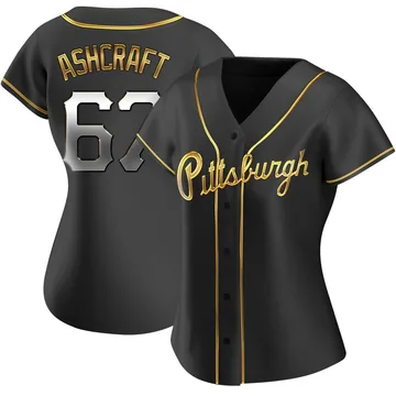 Braxton Ashcraft Women's Pittsburgh Pirates Replica Alternate Jersey - Black Golden