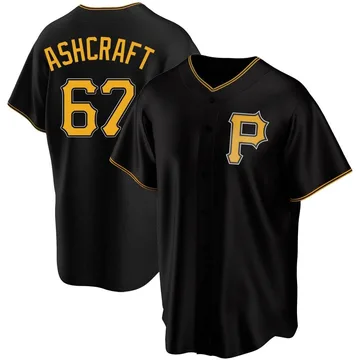 Braxton Ashcraft Youth Pittsburgh Pirates Replica Alternate Jersey - Black