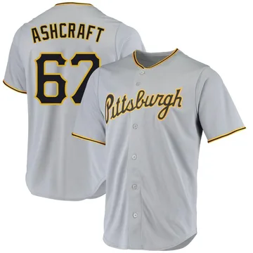 Braxton Ashcraft Youth Pittsburgh Pirates Replica Road Jersey - Gray