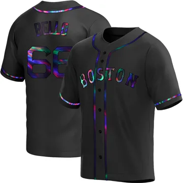 Brayan Bello Men's Boston Red Sox Replica Alternate Jersey - Black Holographic