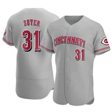 Brent Suter Men's Cincinnati Reds Authentic Road Jersey - Gray