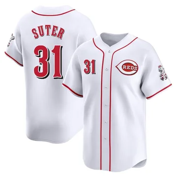 Brent Suter Men's Cincinnati Reds Limited Home Jersey - White