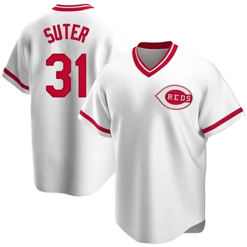 Brent Suter Men's Cincinnati Reds Replica Home Cooperstown Collection Jersey - White