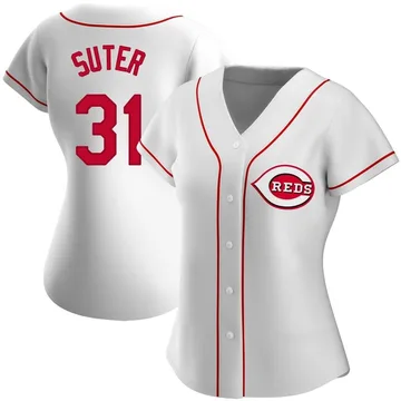 Brent Suter Women's Cincinnati Reds Authentic Home Jersey - White