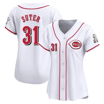 Brent Suter Women's Cincinnati Reds Limited Home Jersey - White