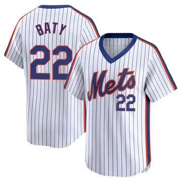 Brett Baty Men's New York Mets Limited Cooperstown Collection Jersey - White