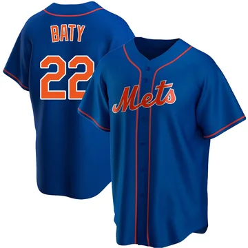 Brett Baty Men's New York Mets Replica Alternate Jersey - Royal