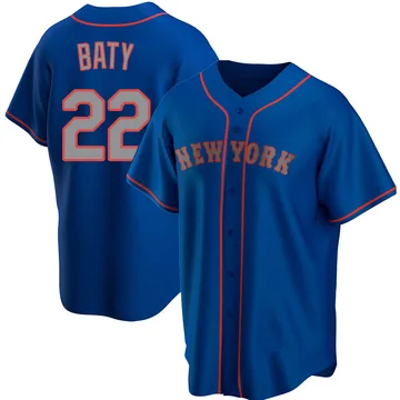 Brett Baty Men's New York Mets Replica Alternate Road Jersey - Royal