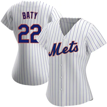 Brett Baty Women's New York Mets Authentic Home Jersey - White