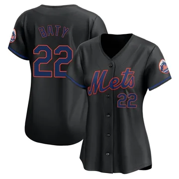 Brett Baty Women's New York Mets Limited Alternate Jersey - Black