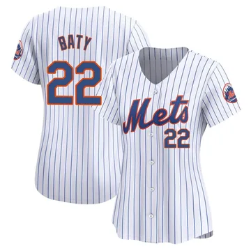 Brett Baty Women's New York Mets Limited Home Jersey - White