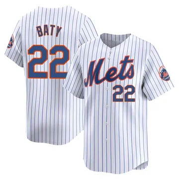 Brett Baty Youth New York Mets Limited Home Jersey - White