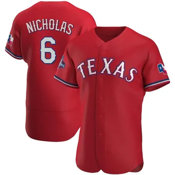 Brett Nicholas Men's Texas Rangers Authentic Alternate 2023 World Series Champions Jersey - Red