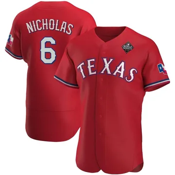 Brett Nicholas Men's Texas Rangers Authentic Alternate 2023 World Series Jersey - Red