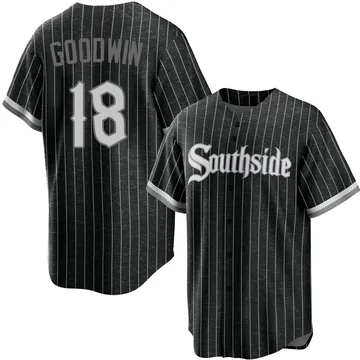 Brian Goodwin Men's Chicago White Sox Replica 2021 City Connect Jersey - Black