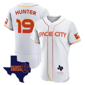 Brian Hunter Men's Houston Astros Authentic 2023 Space City Ready 2 Reign Flex Base Jersey - White