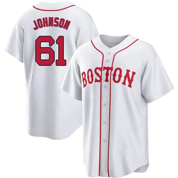 Brian Johnson Men's Boston Red Sox Replica 2021 Patriots' Day Jersey - White