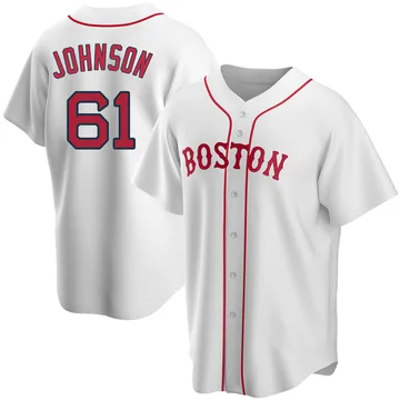 Brian Johnson Men's Boston Red Sox Replica Alternate Jersey - White