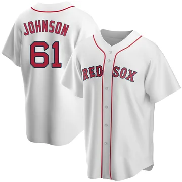 Brian Johnson Men's Boston Red Sox Replica Home Jersey - White