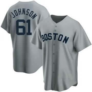 Brian Johnson Men's Boston Red Sox Replica Road Cooperstown Collection Jersey - Gray