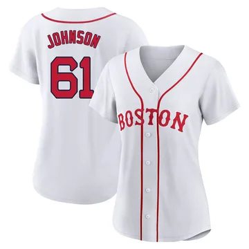 Brian Johnson Women's Boston Red Sox Authentic 2021 Patriots' Day Jersey - White