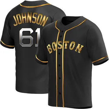 Brian Johnson Youth Boston Red Sox Replica Alternate Jersey - Black Golden