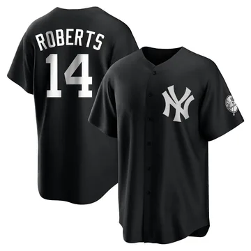 Brian Roberts Youth New York Yankees Replica Jersey - Black/White