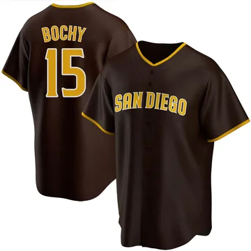 Bruce Bochy Men's San Diego Padres Replica Road Jersey - Brown