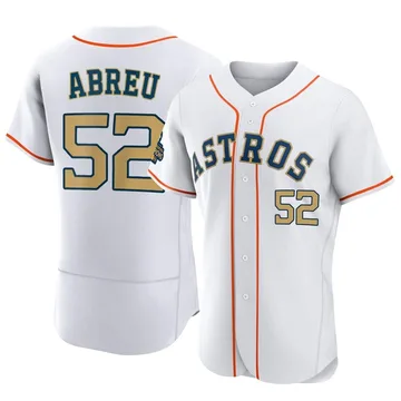 Bryan Abreu Men's Houston Astros Authentic White 2023 Collection Jersey - Gold