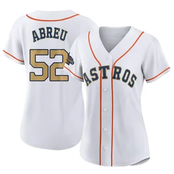 Bryan Abreu Women's Houston Astros Replica White 2023 Collection Jersey - Gold