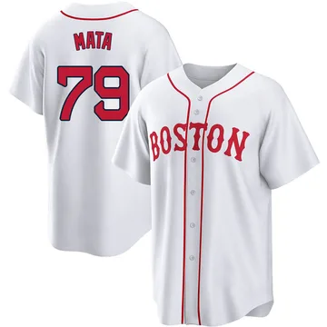 Bryan Mata Men's Boston Red Sox Replica 2021 Patriots' Day Jersey - White